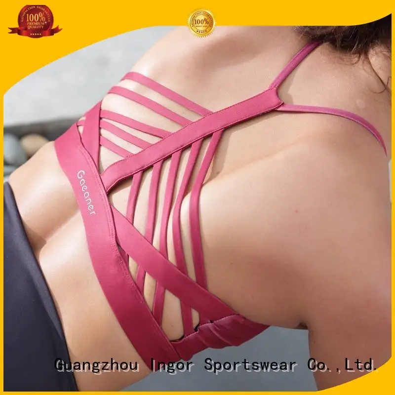 Quality INGOR Brand colorful sports bras adjustable plain 1