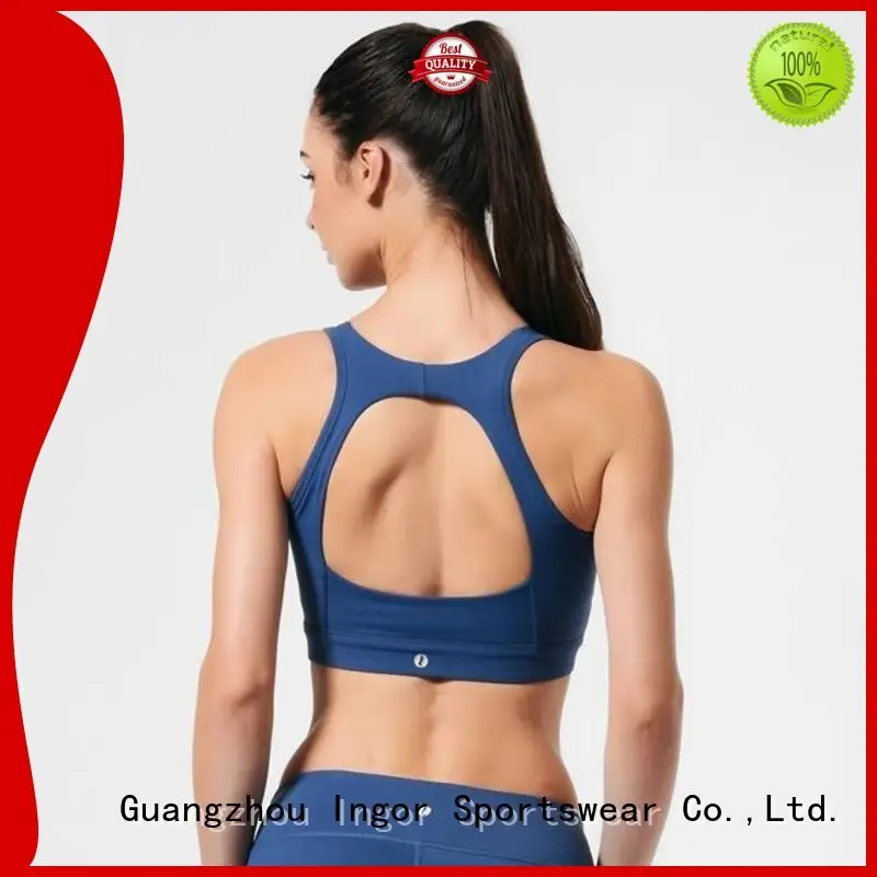 INGOR Brand plain strap custom colorful sports bras 1