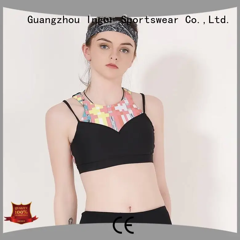 INGOR Brand designer patterned strappy sports bra 1