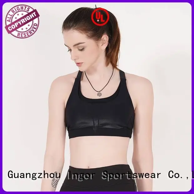 gym tops blue longline INGOR Brand sports bra supplier 1