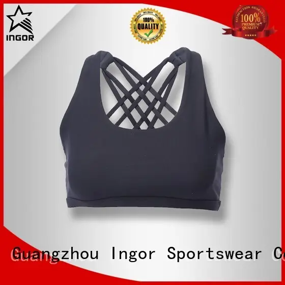 strap burgandy colorful sports bras ladies black INGOR Brand 1