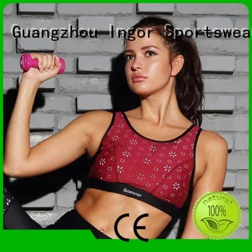 INGOR Brand impact adjustable custom colorful sports bras 1