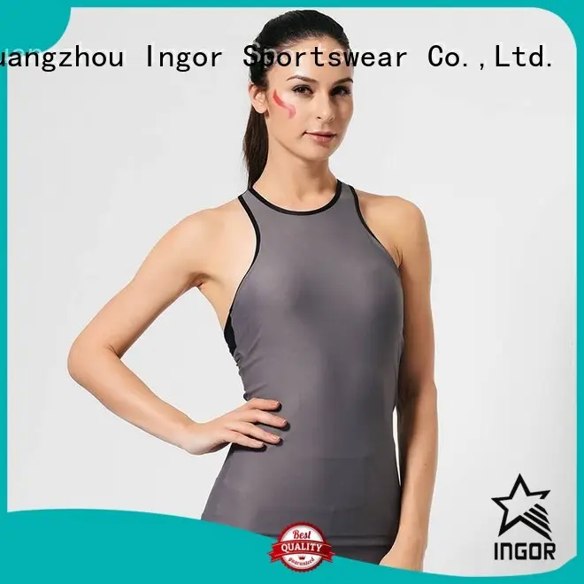 INGOR Brand bodybuilding personalized spandex custom women's workout tank tops 1