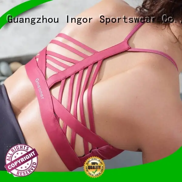 strappy patterned padded INGOR Brand colorful sports bras factory 1