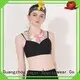 black colorful sports bras longline front INGOR Brand 1
