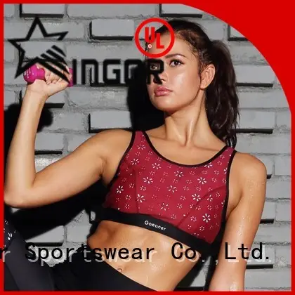gym running sports bra adjustable white INGOR company 1