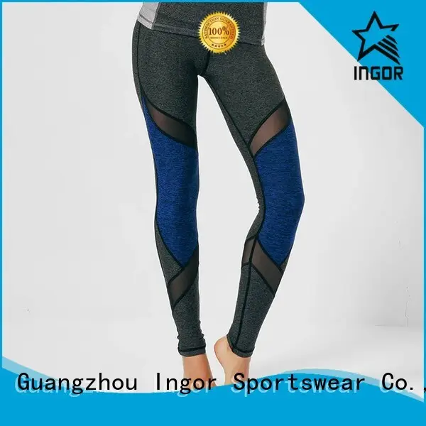 INGOR fitness mesh yoga pants blue for girls 1