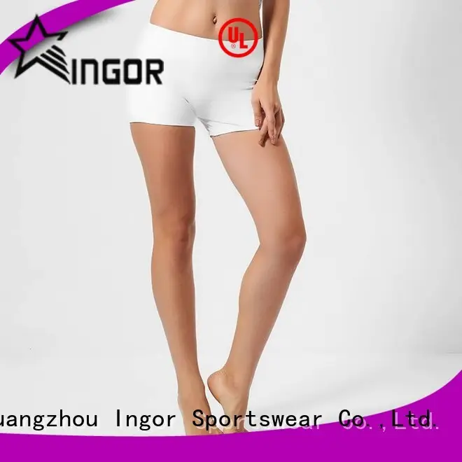 High waisted workout white hot yoga shorts GLS16001 1
