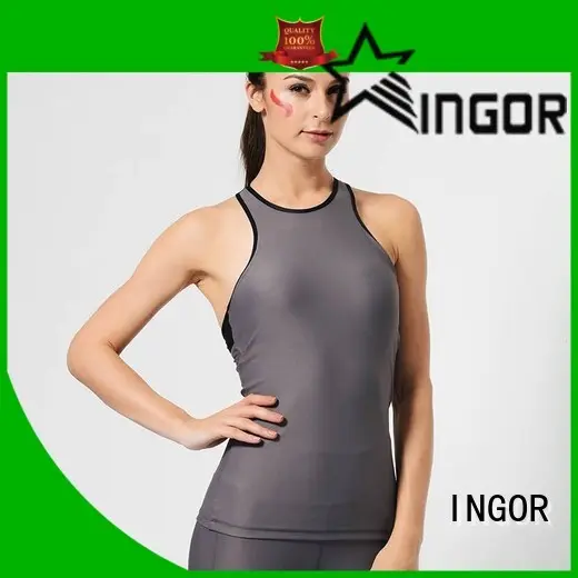 INGOR custom women's mesh tank top  with high quality for sport 1
