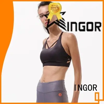 INGOR grey compression sports bra on sale at the gym 1