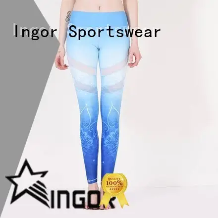INGOR black yoga leggings with four needles six threads for women 1