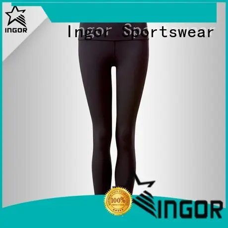 INGOR black yoga leggings with four needles six threads for yoga 1