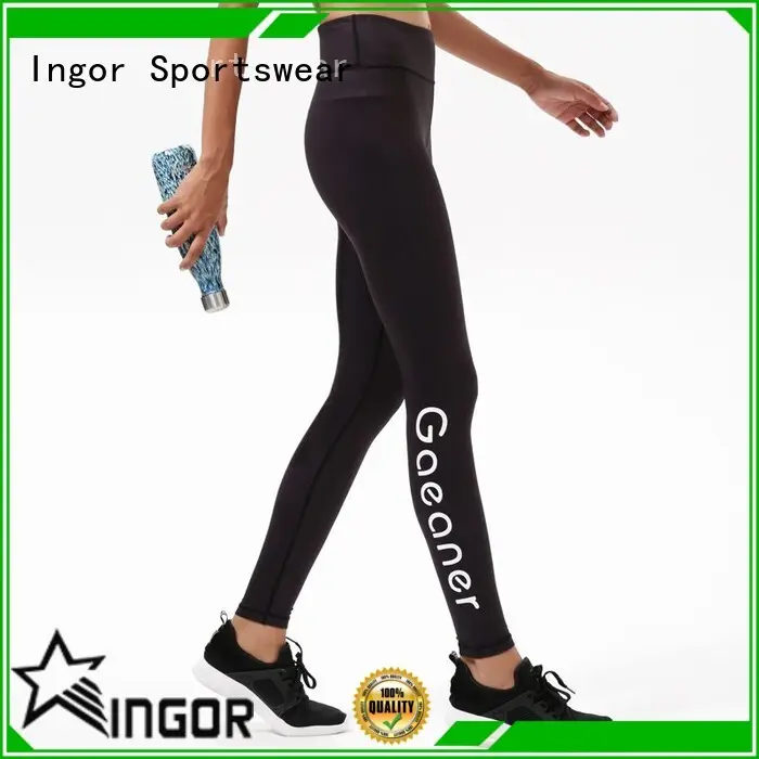 INGOR convenient yoga pants with four needles six threads for girls 1