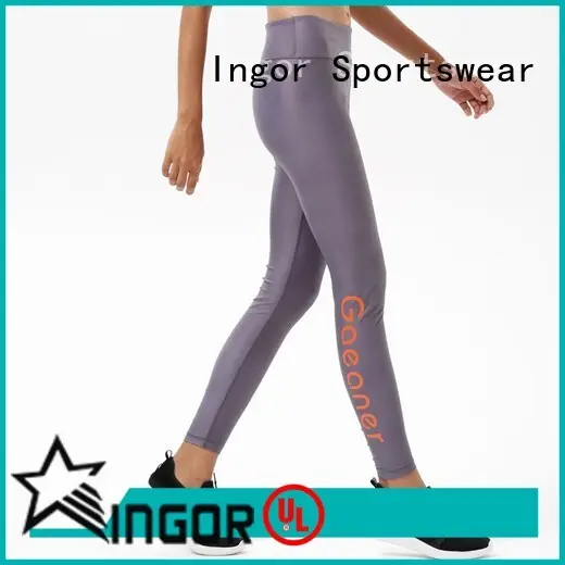 INGOR durability colourful yoga leggings with four needles six threads 1