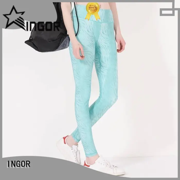 INGOR yoga patterned yoga leggings with four needles six threads at the gym 1