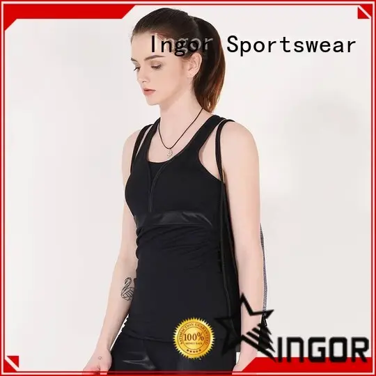 INGOR custom crop tank with high quality at the gym 1