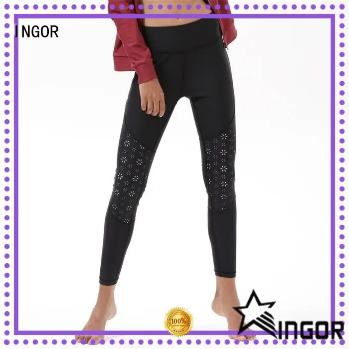 INGOR light gray yoga leggings with four needles six threads 1