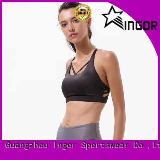 INGOR support sports bra neon on sale at the gym 1