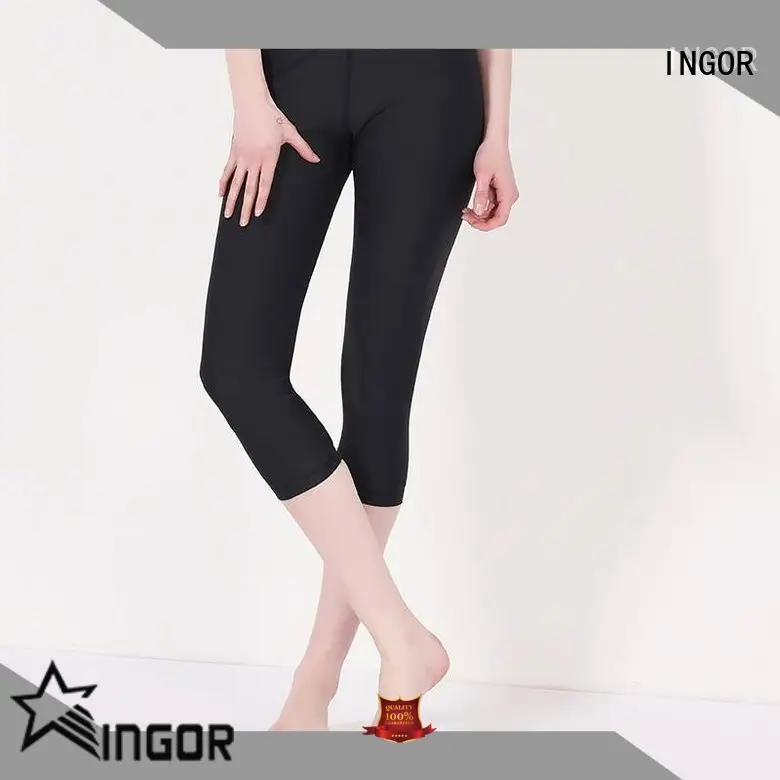 fitness short yoga leggings patterned with four needles six threads for girls 1