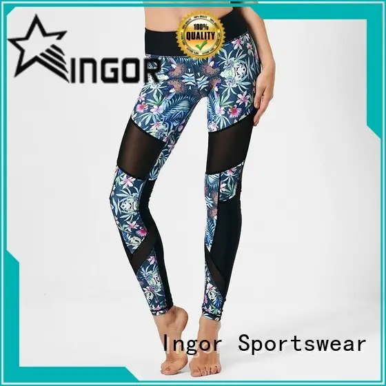 INGOR black mesh yoga leggings with high quality for yoga 1