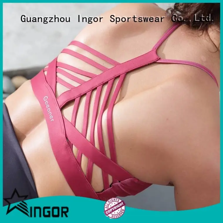 breathable strappy front sports bra womens with high quality for girls 1