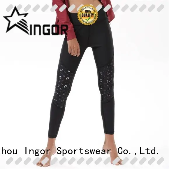 burgundy yoga leggings printed with high quality for ladies 1
