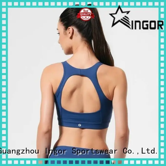 INGOR neck black halter sports bra with high quality for ladies 1