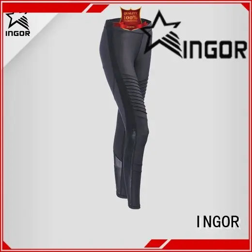 INGOR convenient purple yoga leggings with four needles six threads for women 1