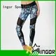 INGOR durability dark green yoga leggings with four needles six threads at the gym 1