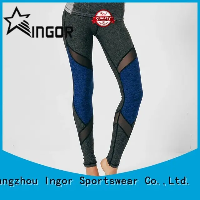 INGOR fitness patterned yoga leggings with four needles six threads for women 1