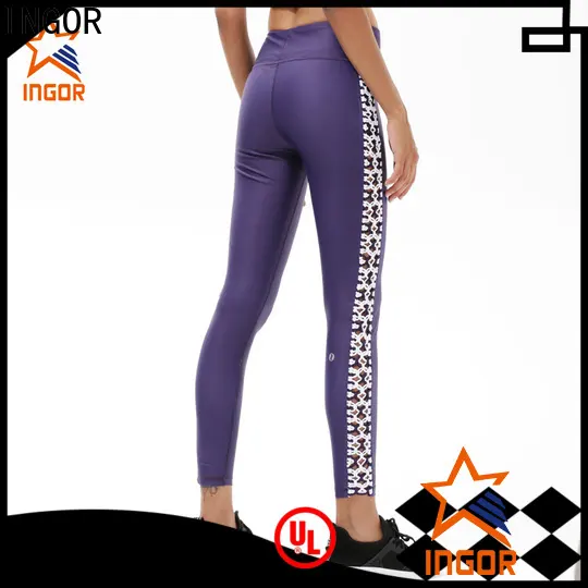 fit women yoga pants print with four needles six threads for girls 1
