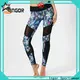 woman black yoga pants patterned on sale at the gym 1