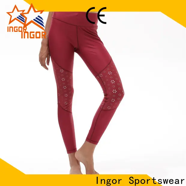 INGOR fitness woman working out in yoga pants with four needles six threads for ladies 1