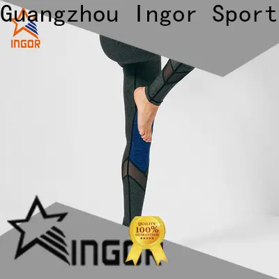 INGOR printed woman black yoga pants with four needles six threads for girls 1