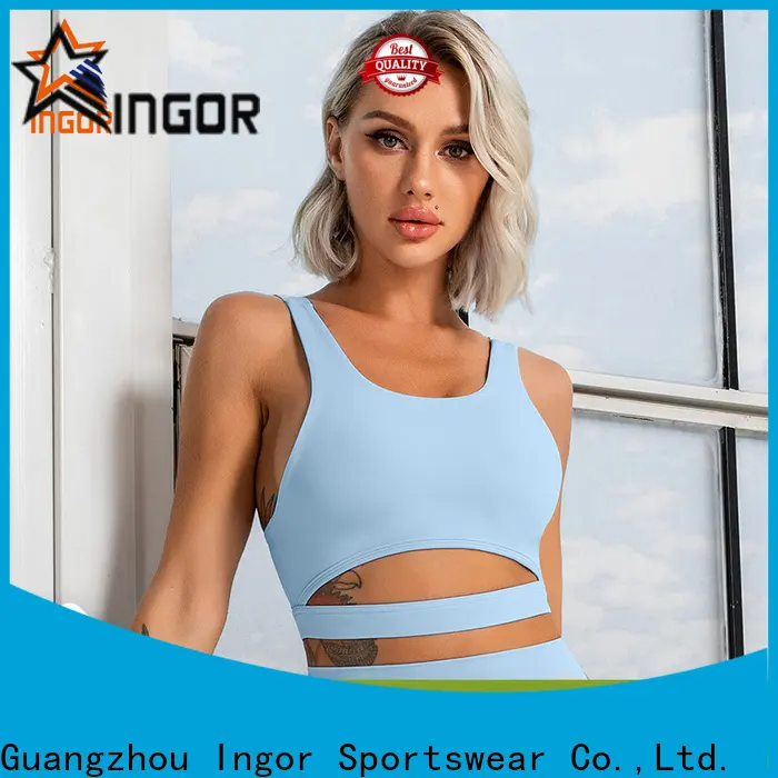 INGOR blue compression sports bra with high quality for women 1