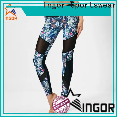 INGOR durability ladies long yoga pants with four needles six threads for women 1