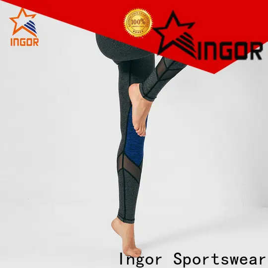 INGOR fitness yoga pants for curvy women with four needles six threads at the gym 1