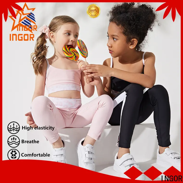 INGOR fitness kids workout clothes type for girls 1