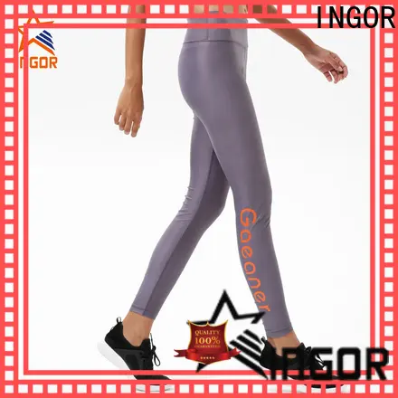 INGOR plain ladies yoga pants with four needles six threads 1