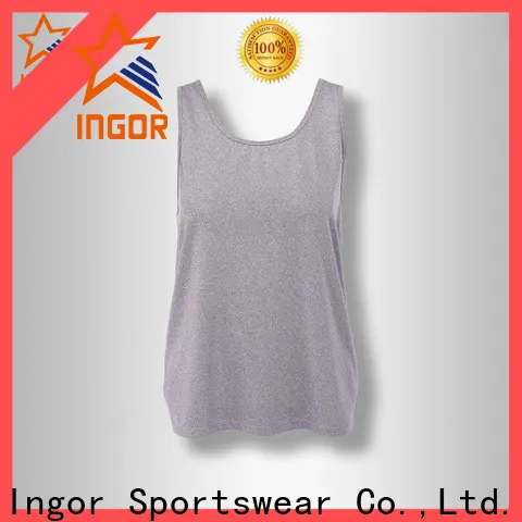 INGOR personalized crop tank with racerback design at the gym 1
