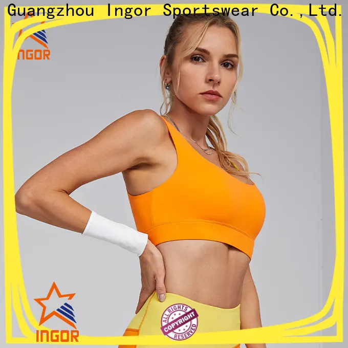 INGOR sexy one shoulder sports bra with high quality for ladies 1