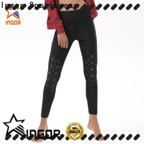 INGOR print running pants women with four needles six threads for yoga 1
