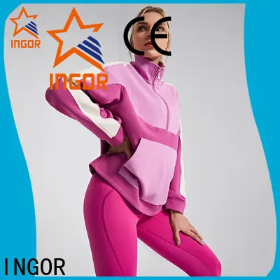 Ingorsports Custom Fitness Apparel Deep Scoop U Back Sports Bra With Reflective Tape Contrast Color & Loose Fit Cutting Jogger Pant Set With Two Side Pocket3 1