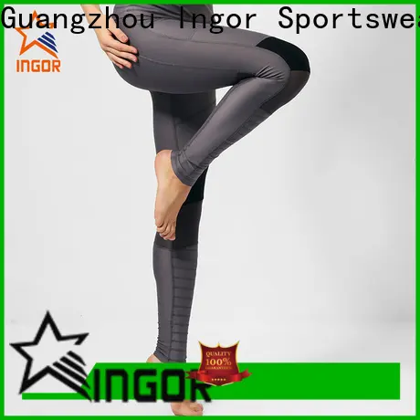 woman black yoga pants print with four needles six threads for ladies 1