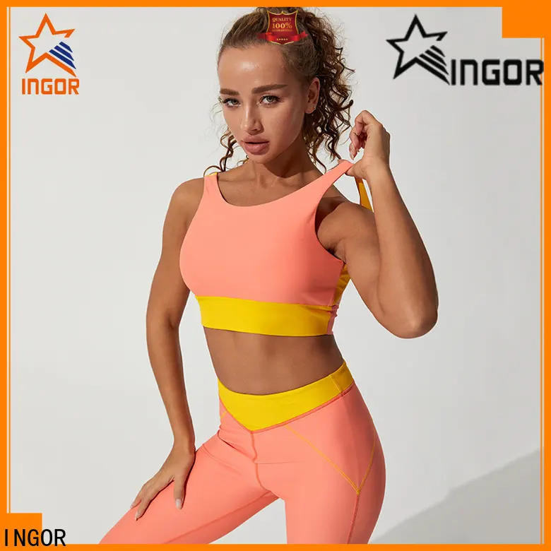 INGOR custom white sports bra to enhance the capacity of sports for girls 1