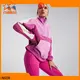 Ingorsports Custom Fitness Apparel Deep Scoop U Back Sports Bra With Reflective Tape Contrast Color & Loose Fit Cutting Jogger Pant Set With Two Side Pocket6 1