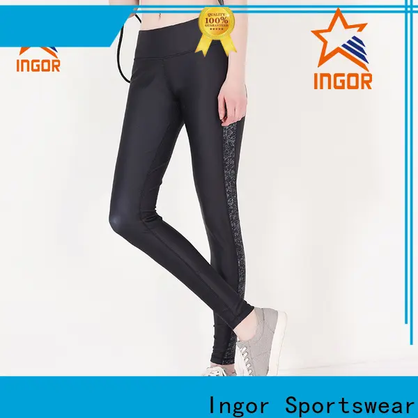 INGOR woman working out in yoga pants with four needles six threads at the gym 1