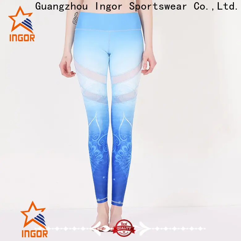 yoga pants hot women blue with four needles six threads for yoga 1