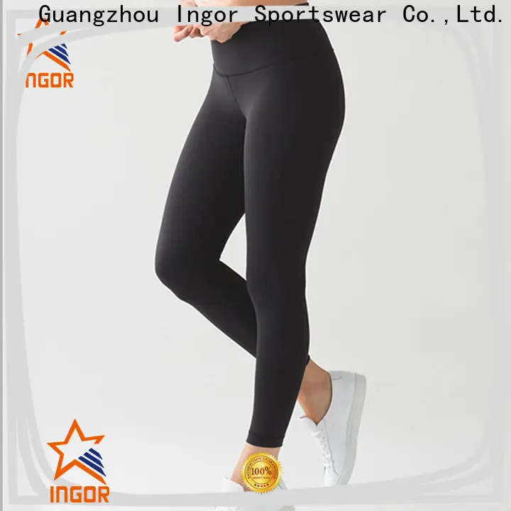 INGOR printed ladies yoga pants with four needles six threads for yoga 1