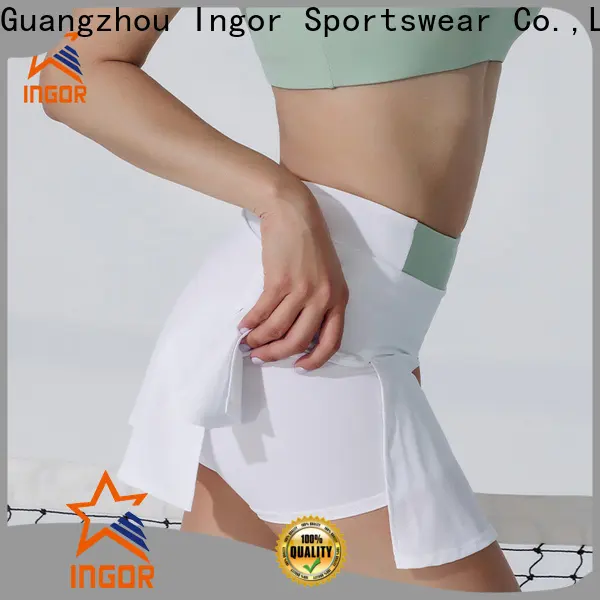 INGOR SPORTWEAR white women's compression shorts marketing for yoga 1